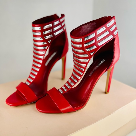 BCBG Red High Heeled Shoes size 6. - Picture 5 of 5